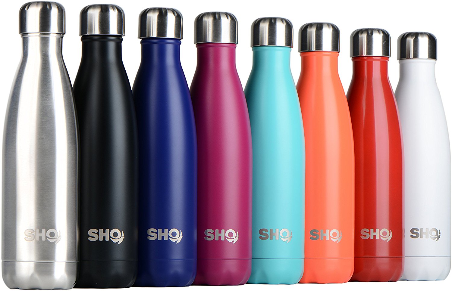 SHO Bottle Aus Hochwertigem Edelstahl Perfekte Vakuumisolierte 24 Std Kühlen & 12 Std Warmhalten BPA frei Wasserflasche Doppelwandige Trinkflasche